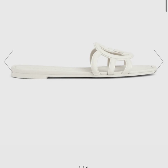 Gucci White Sandals with Interlocking G Logo - Picture 10 of 10